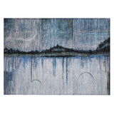 Addison Chantille ACN2059 Abstract Machine Made Transitional Blue Rug