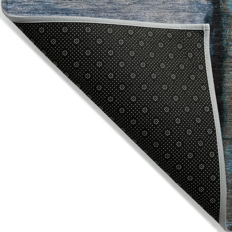 Addison Chantille ACN2059 Abstract Machine Made Transitional Blue Rug
