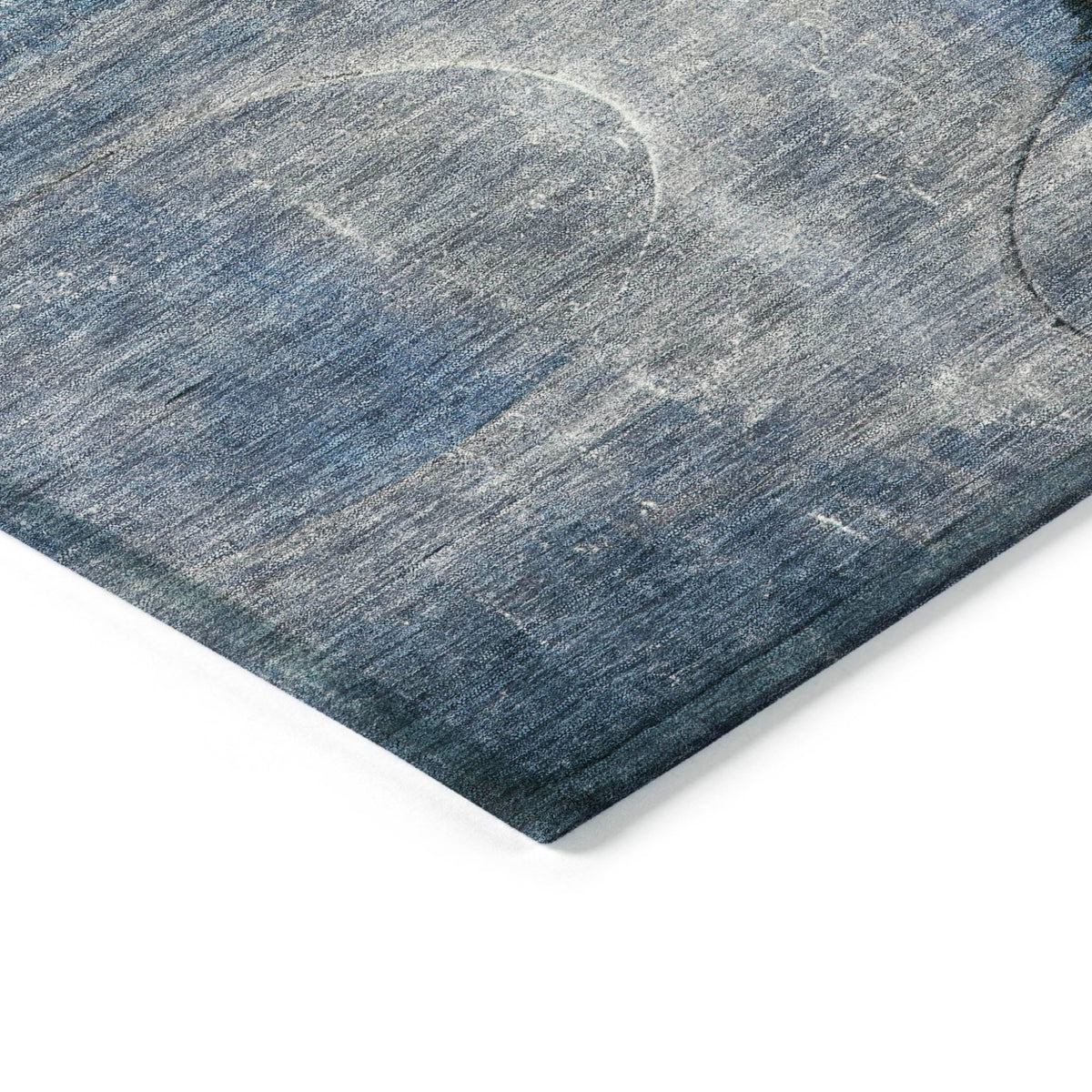 Addison Chantille ACN2059 Abstract Machine Made Transitional Blue Rug