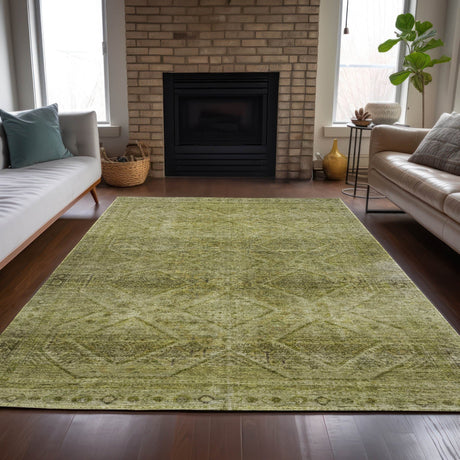 Addison Chantille ACN2060 Geometric Machine Made Transitional Aloe Rug