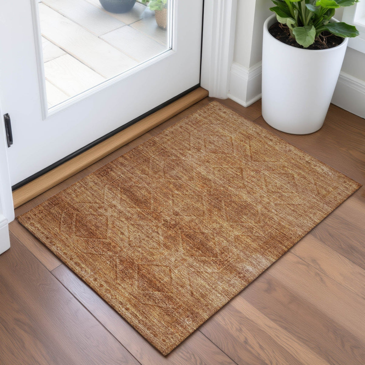 Addison Chantille ACN2060 Geometric Machine Made Transitional Copper Rug