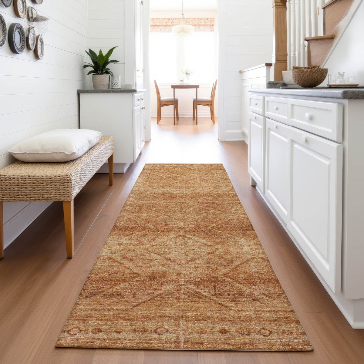 Addison Chantille ACN2060 Geometric Machine Made Transitional Copper Rug