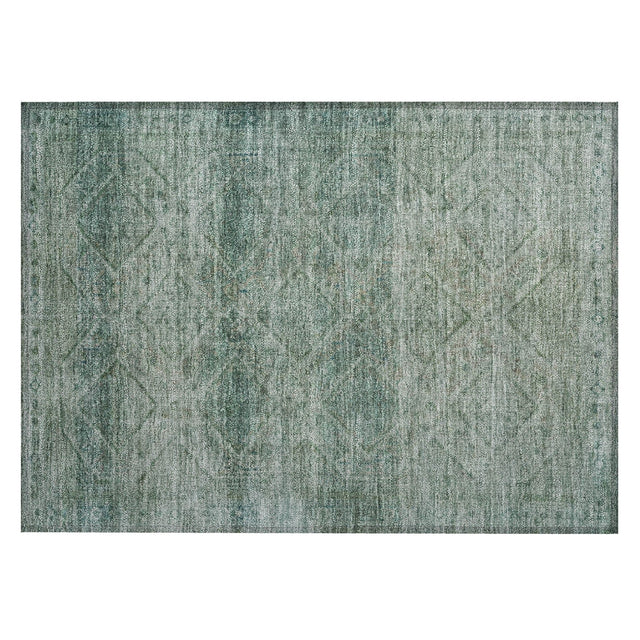 Addison Chantille ACN2060 Geometric Machine Made Transitional Teal Rug
