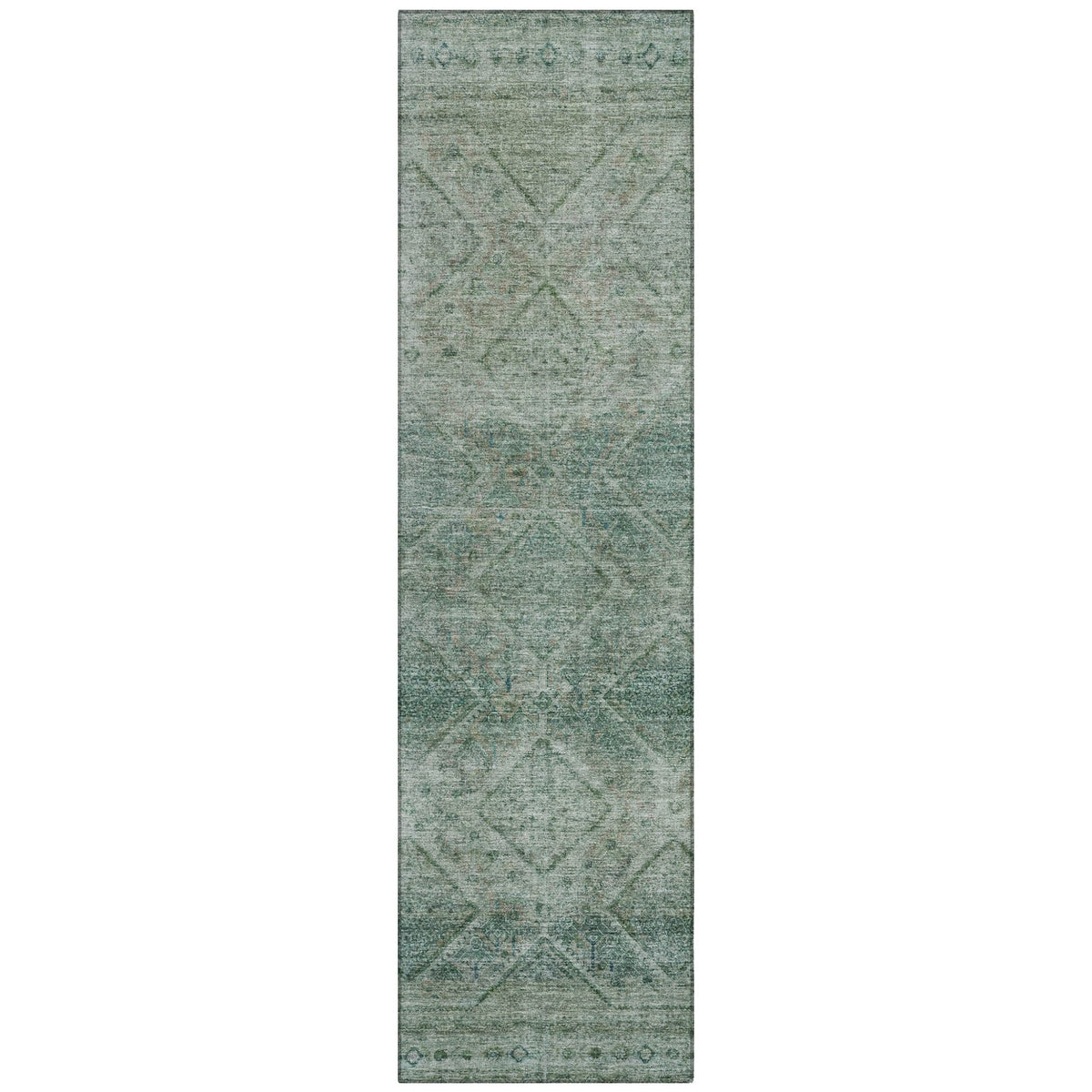 Addison Chantille ACN2060 Geometric Machine Made Transitional Teal Rug