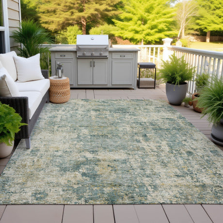 Addison Chantille ACN2061 Abstract Machine Made Transitional Aloe Rug