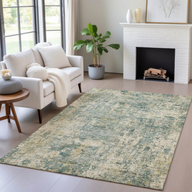 Addison Chantille ACN2061 Abstract Machine Made Transitional Aloe Rug
