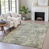 Addison Chantille ACN2061 Abstract Machine Made Transitional Pewter Rug