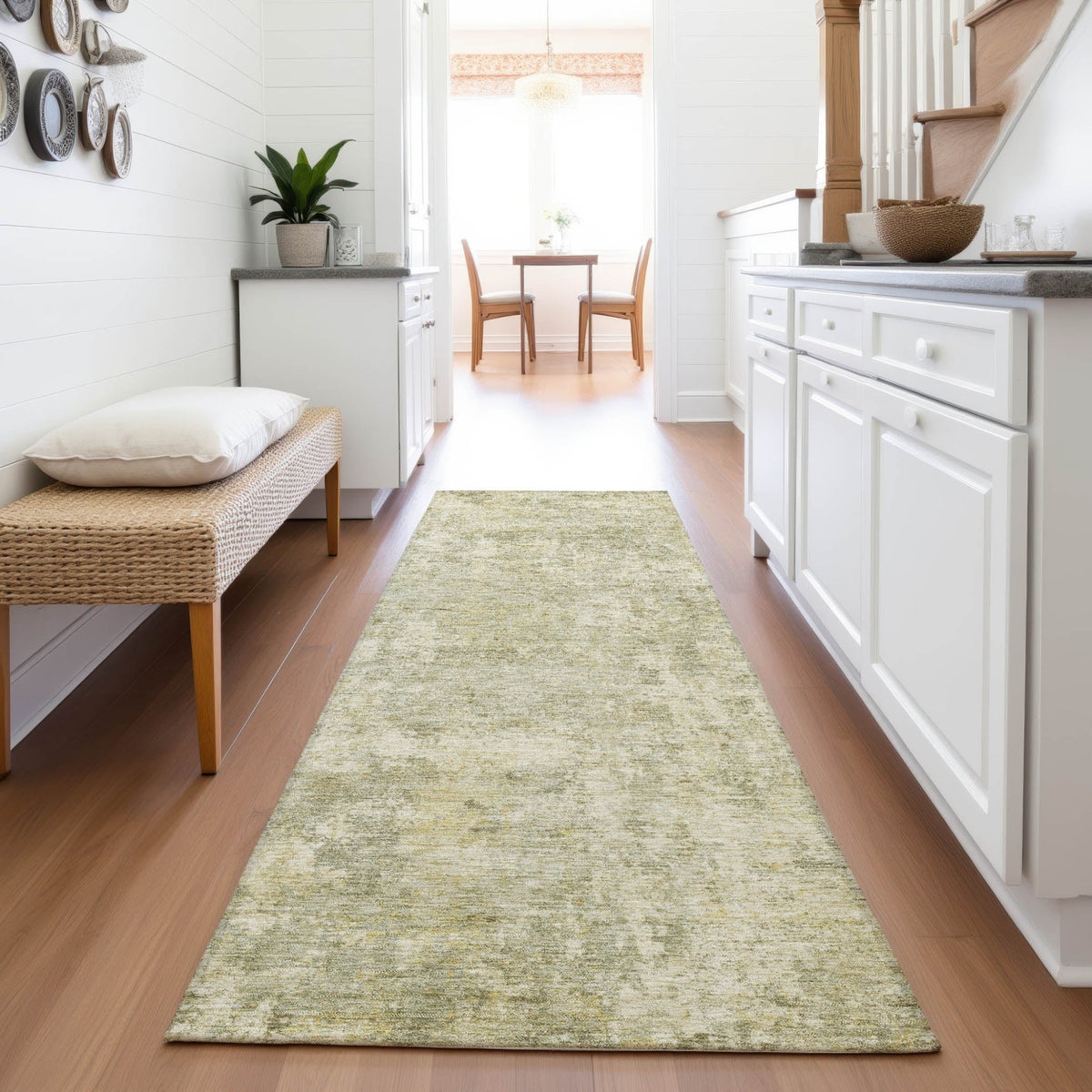Addison Chantille ACN2061 Abstract Machine Made Transitional Sage Rug