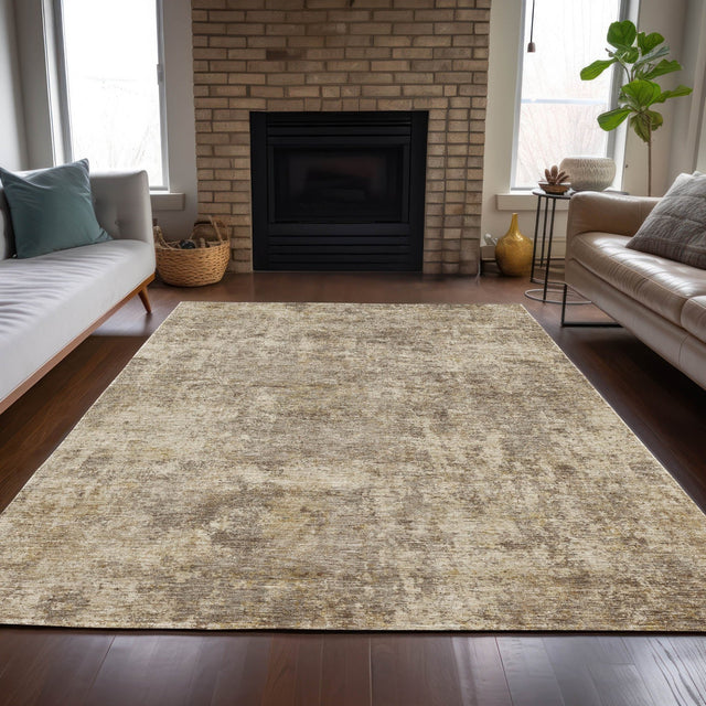 Addison Chantille ACN2061 Abstract Machine Made Transitional Taupe Rug