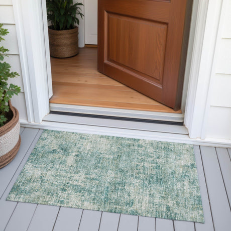 Addison Chantille ACN2061 Abstract Machine Made Transitional Teal Rug
