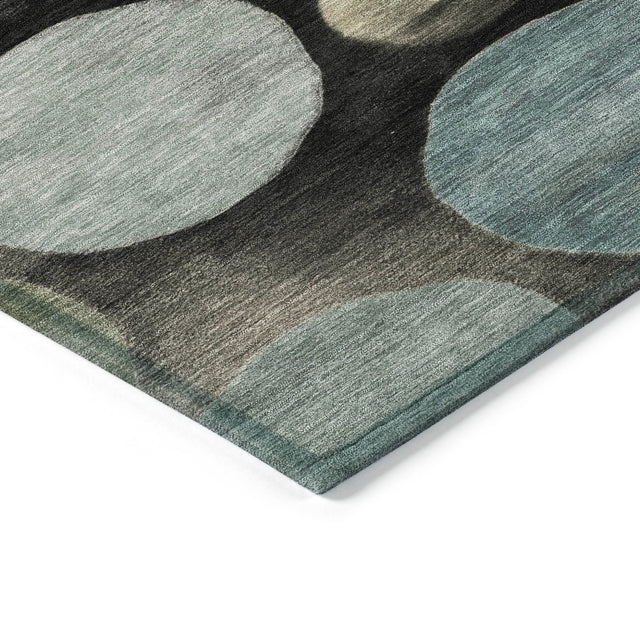 Addison Chantille ACN2062 Geometric Machine Made Transitional Black Rug