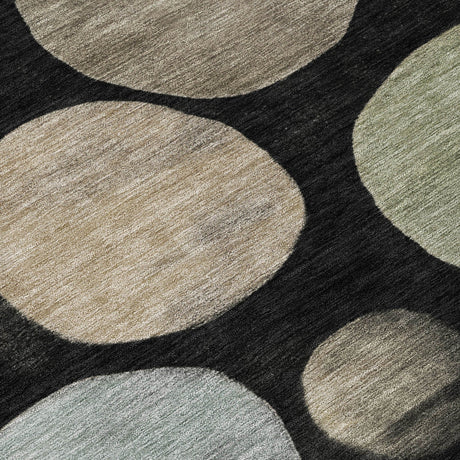 Addison Chantille ACN2062 Geometric Machine Made Transitional Black Rug