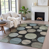 Addison Chantille ACN2062 Geometric Machine Made Transitional Black Rug