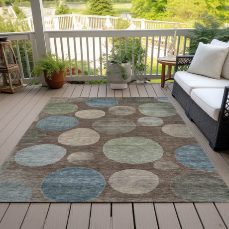 Addison Chantille ACN2062 Geometric Machine Made Transitional Chocolate Rug