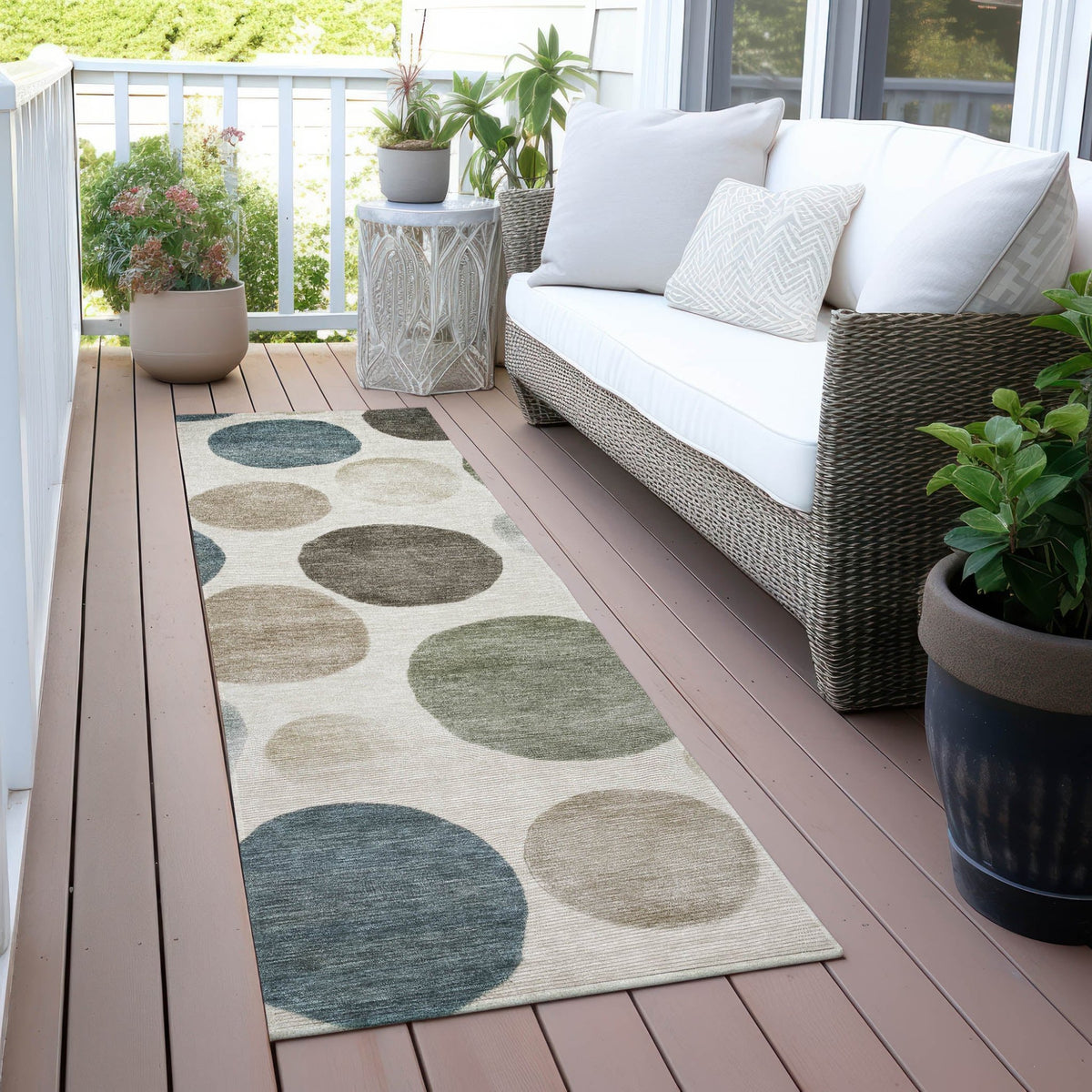 Addison Chantille ACN2062 Geometric Machine Made Transitional Ivory Rug