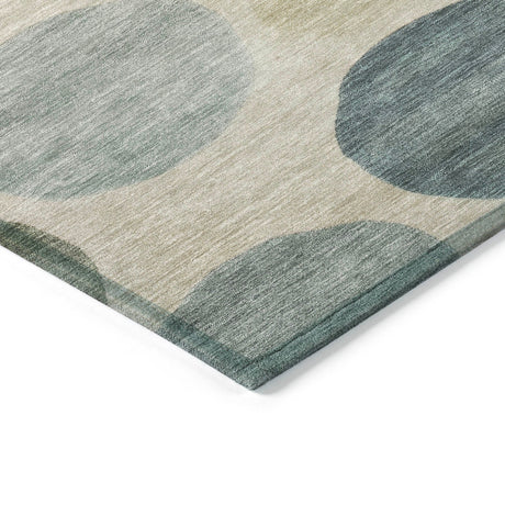 Addison Chantille ACN2062 Geometric Machine Made Transitional Khaki Rug