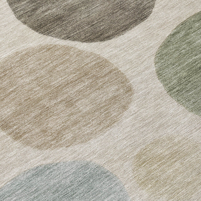 Addison Chantille ACN2062 Geometric Machine Made Transitional Khaki Rug