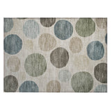 Addison Chantille ACN2062 Geometric Machine Made Transitional Khaki Rug