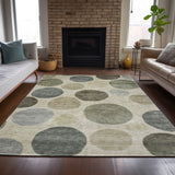 Addison Chantille ACN2062 Geometric Machine Made Transitional Taupe Rug