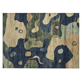 Addison Chantille ACN2063 Abstract Machine Made Transitional Navy Rug