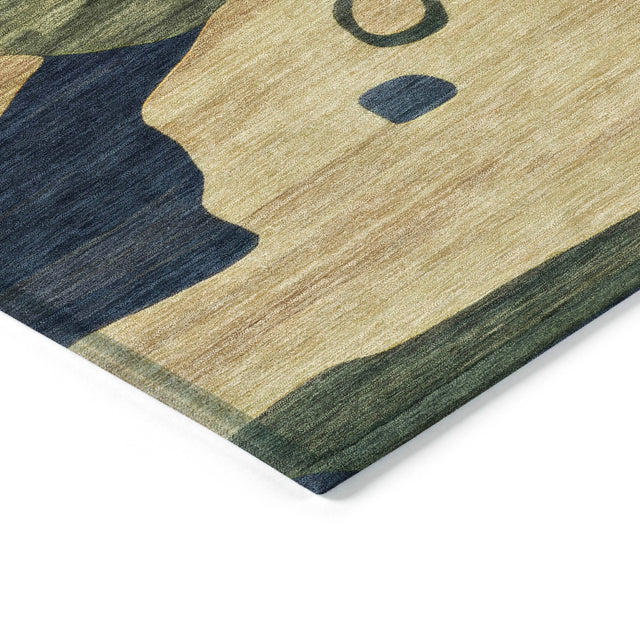 Addison Chantille ACN2063 Abstract Machine Made Transitional Navy Rug