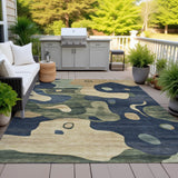Addison Chantille ACN2063 Abstract Machine Made Transitional Navy Rug