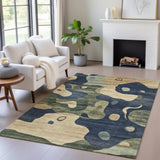 Addison Chantille ACN2063 Abstract Machine Made Transitional Navy Rug