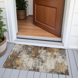 Addison Chantille ACN2064 Abstract Machine Made Transitional Brown Rug