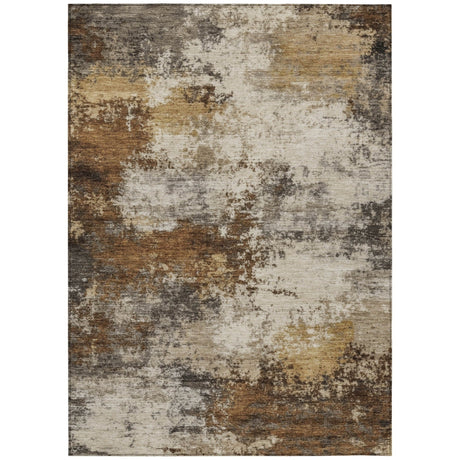 Addison Chantille ACN2064 Abstract Machine Made Transitional Brown Rug