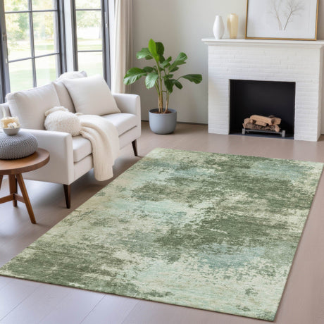 Addison Chantille ACN2065 Abstract Machine Made Transitional Aloe Rug