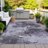 Addison Chantille ACN2065 Abstract Machine Made Transitional Purple Rug
