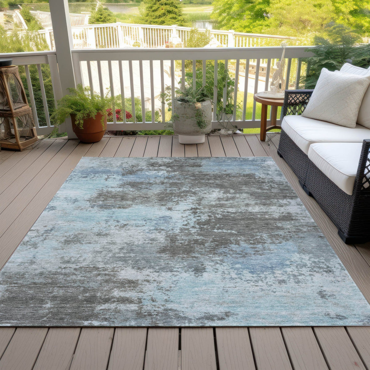 Addison Chantille ACN2065 Abstract Machine Made Transitional Taupe Rug