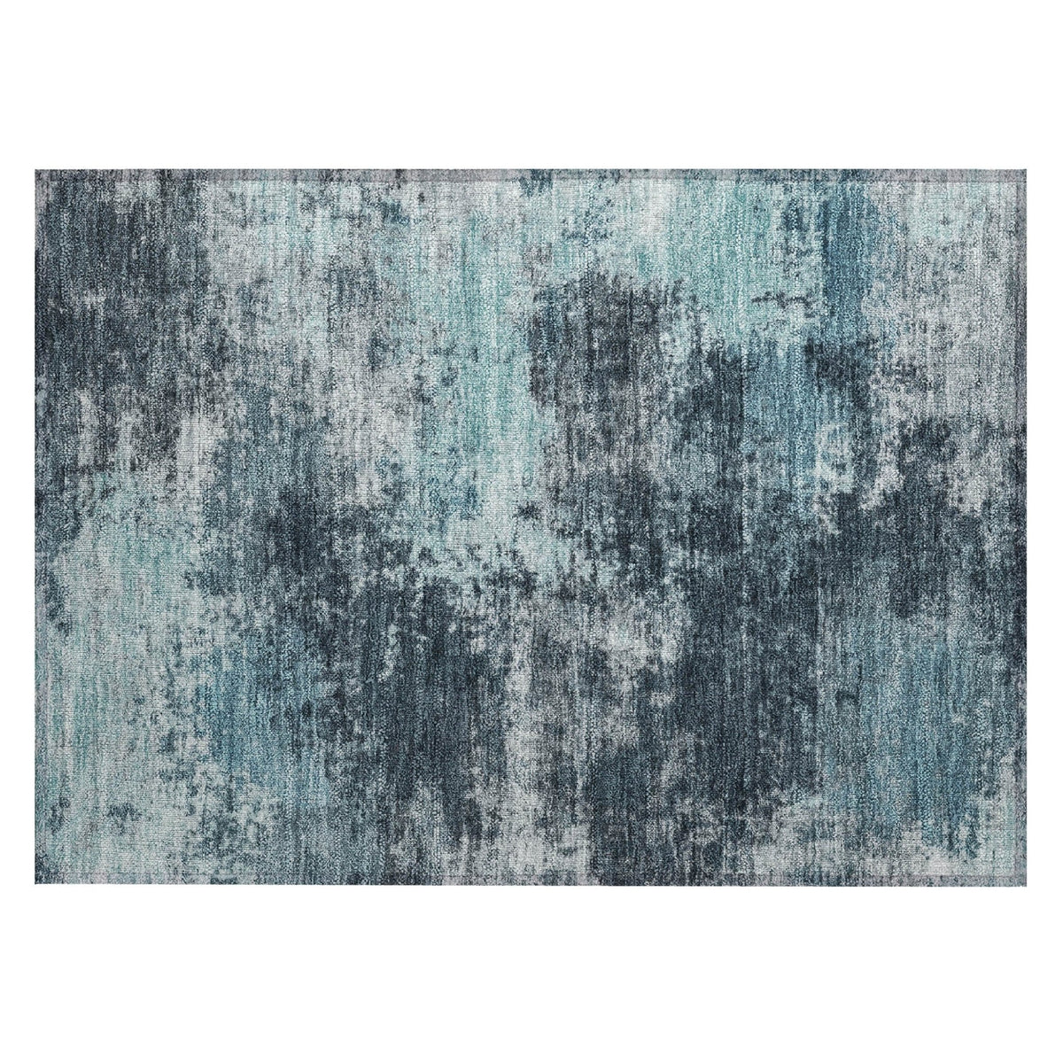 Addison Chantille ACN2065 Abstract Machine Made Transitional Teal Rug