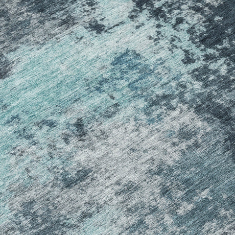 Addison Chantille ACN2065 Abstract Machine Made Transitional Teal Rug