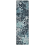 Addison Chantille ACN2065 Abstract Machine Made Transitional Teal Rug