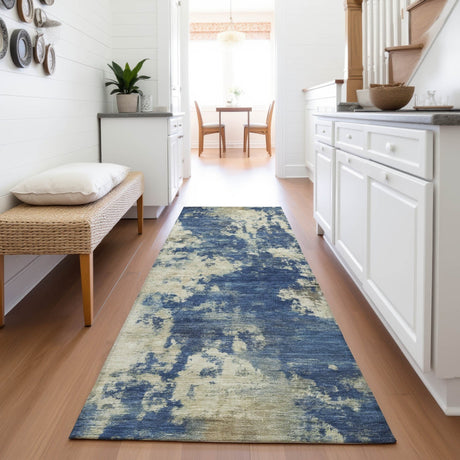 Addison Chantille ACN2066 Abstract Machine Made Transitional Navy Rug