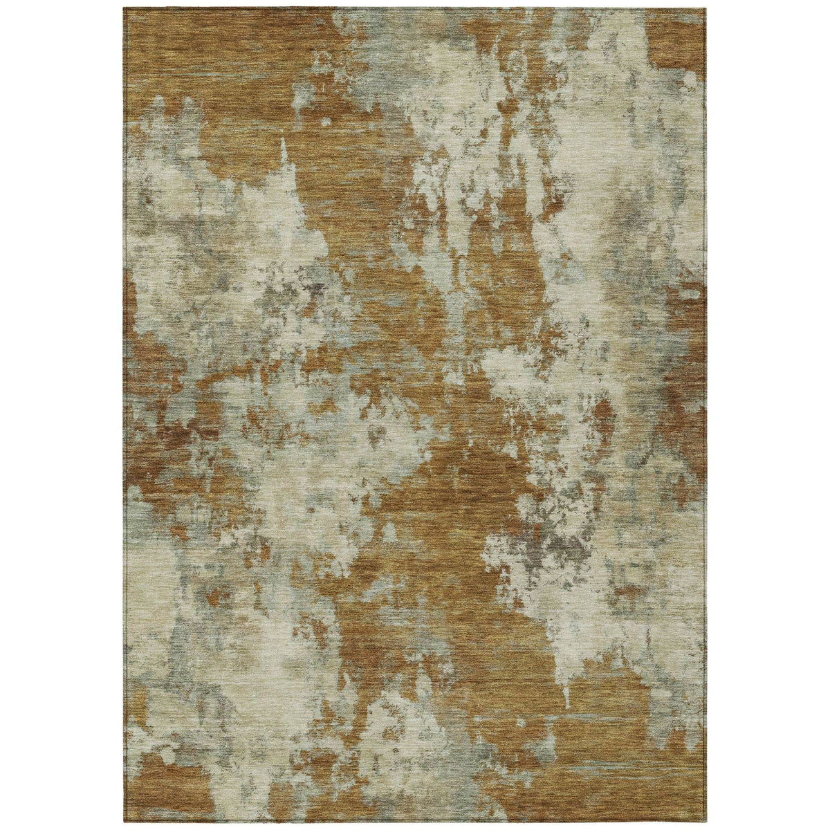Addison Chantille ACN2066 Abstract Machine Made Transitional Terracotta Rug