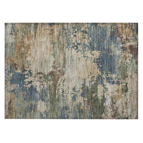 Addison Chantille ACN2067 Abstract Machine Made Transitional Blue Rug