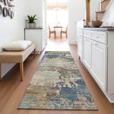 Addison Chantille ACN2067 Abstract Machine Made Transitional Blue Rug