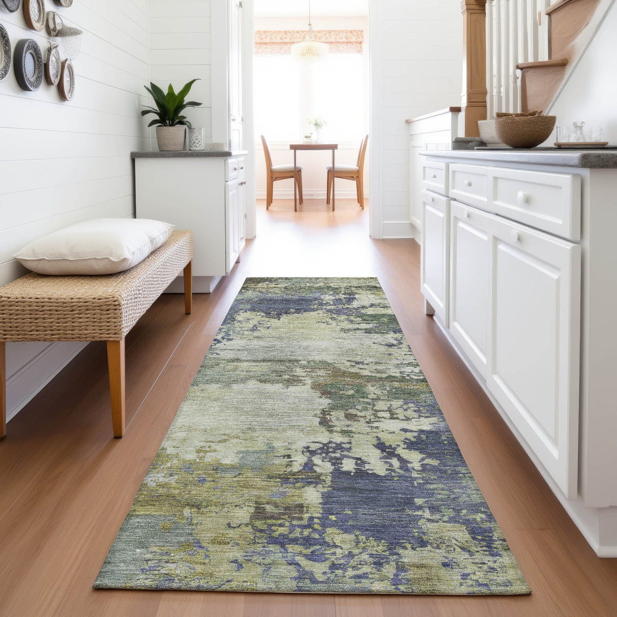 Addison Chantille ACN2067 Abstract Machine Made Transitional Purple Rug