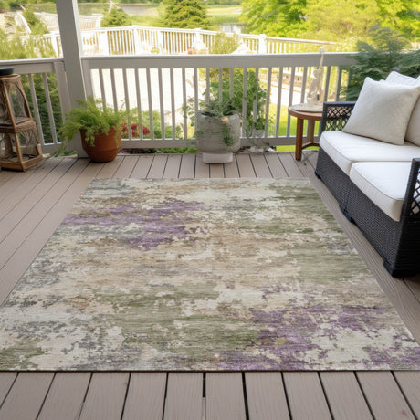 Addison Chantille ACN2068 Abstract Machine Made Transitional Beige Rug