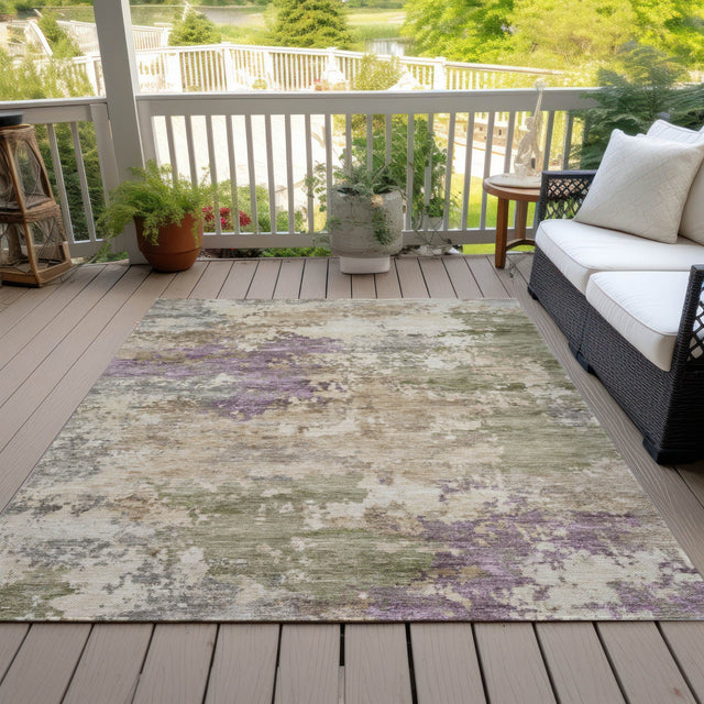 Addison Chantille ACN2068 Abstract Machine Made Transitional Beige Rug