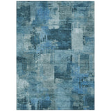 Addison Chantille ACN2069 Abstract Machine Made Transitional Blue Rug