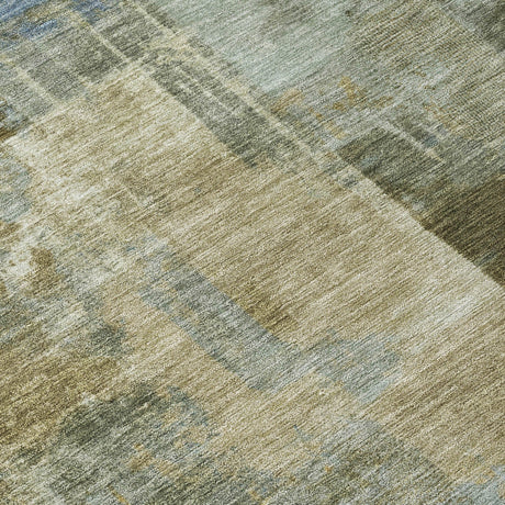 Addison Chantille ACN2069 Abstract Machine Made Transitional Green Rug