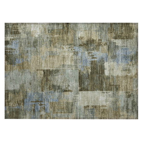 Addison Chantille ACN2069 Abstract Machine Made Transitional Green Rug