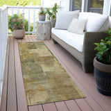 Addison Chantille ACN2069 Abstract Machine Made Transitional Khaki Rug