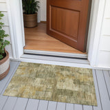Addison Chantille ACN2069 Abstract Machine Made Transitional Khaki Rug