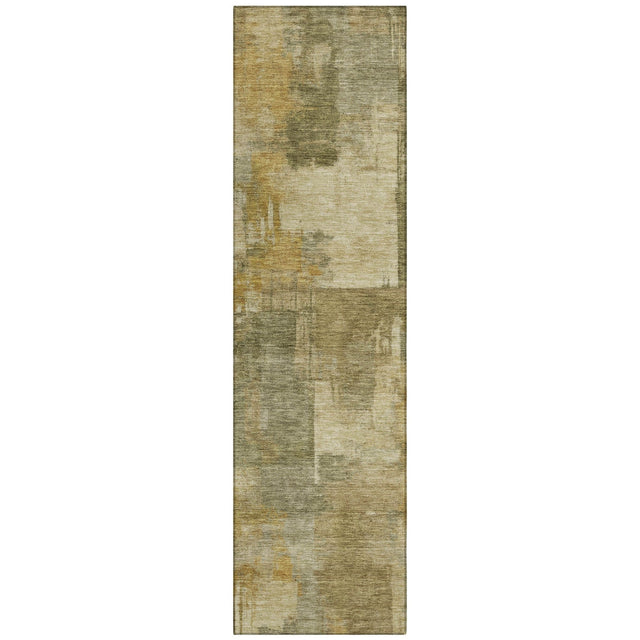 Addison Chantille ACN2069 Abstract Machine Made Transitional Khaki Rug
