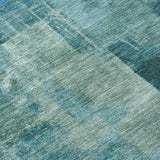 Addison Chantille ACN2069 Abstract Machine Made Transitional Teal Rug