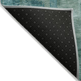 Addison Chantille ACN2069 Abstract Machine Made Transitional Teal Rug